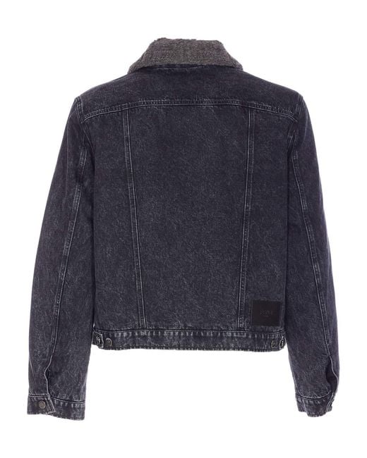 Fendi Gray Button-Up Denim Jacket for men