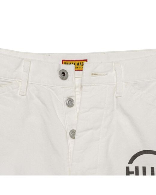 Human Made White Graphic Print Pants for men