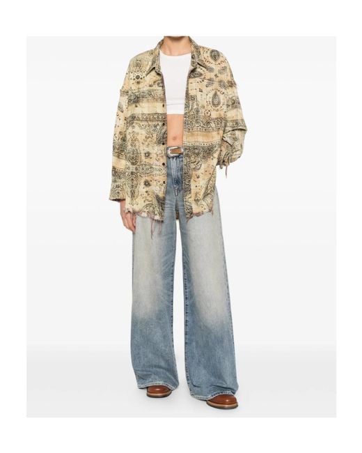R13 Blue Belt Loop Jeans
