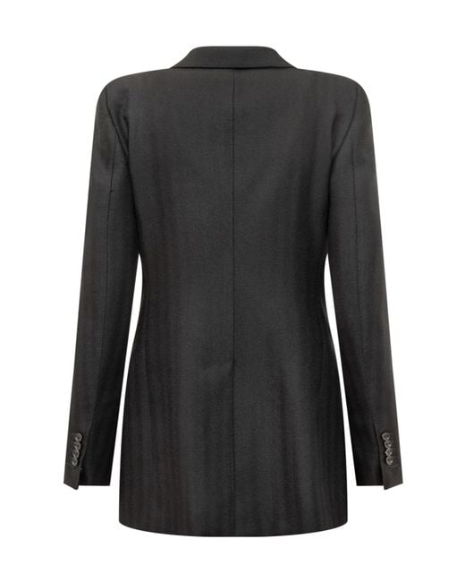 Tom Ford Black Striped Tailored Jacket