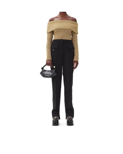 Ganni Black Suiting Trousers