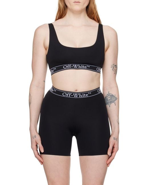 Off-White c/o Virgil Abloh Black Straight Hem Cropped Top