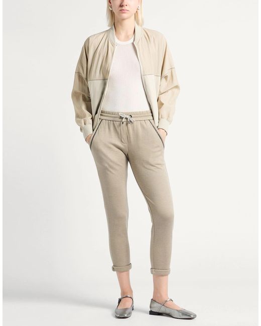 Brunello Cucinelli Natural Versatile Knit Casual Jogger Pants