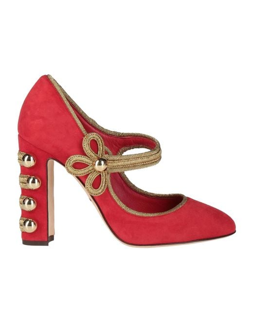 Dolce & Gabbana Red Solid Color Courts