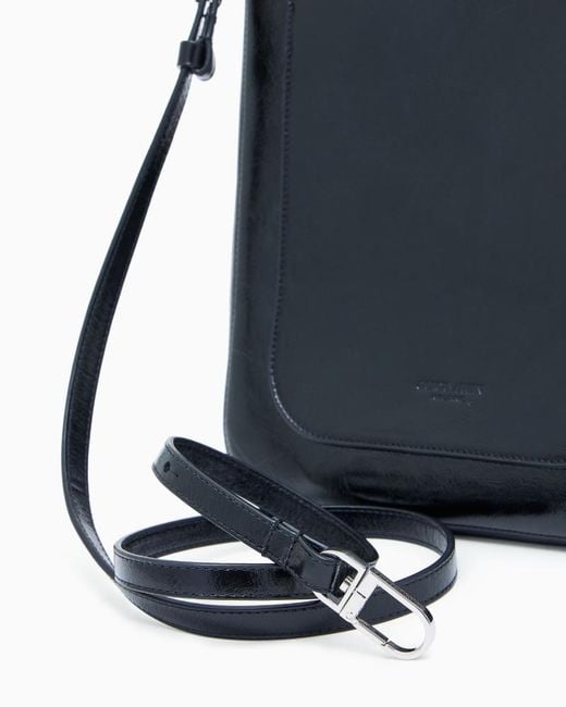 Giorgio Armani Black Leather Shoulder Bag