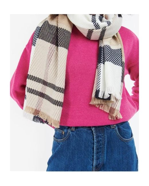 Barbour White Blair Tartan Scarf