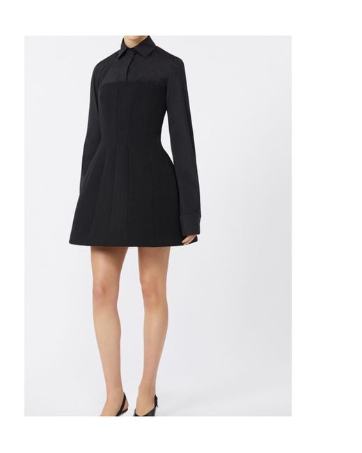 Max Mara Black Betel Sable Bustier Dress