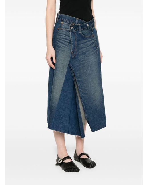 Junya Watanabe Blue Denim Skirt