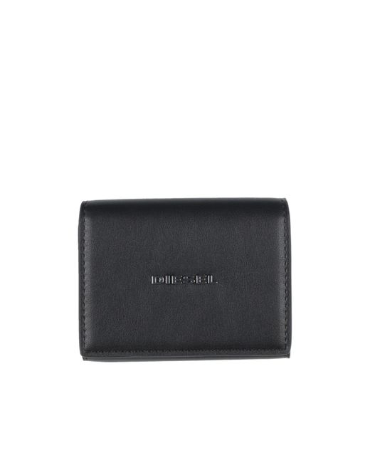DIESEL Black Minimalist Polyurethane Wallet