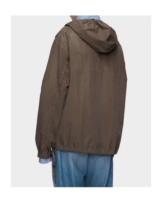 Maison Margiela Brown Caban Hoodie
