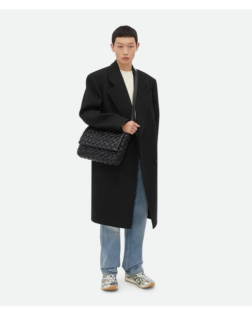 Bottega Veneta Black Rumple Messenger for men
