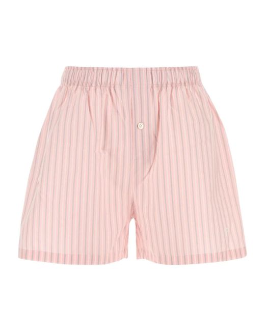 Philosophy Di Lorenzo Serafini Pink Striped Slip Shorts
