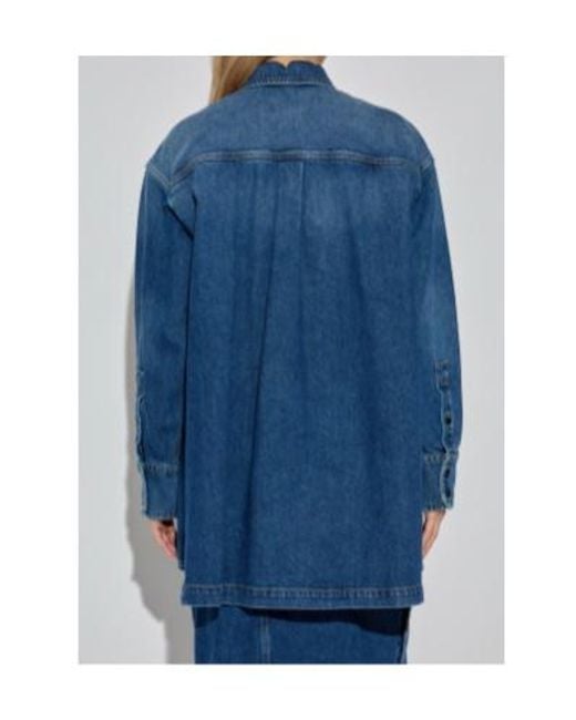 Sportmax Blue Eridani Button-Up Denim Jacket