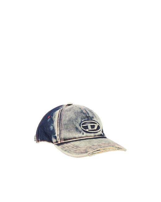 DIESEL Blue Minimalist Baseball Cap for men