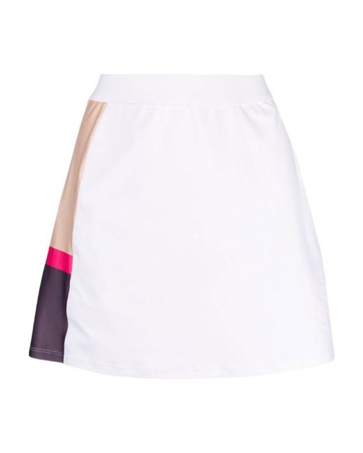 P.E Nation White Logo Skirt