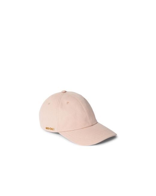 Gucci Pink Canvas Baseball Hat