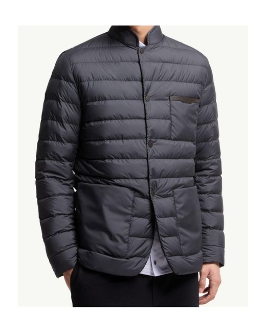 Moncler Blue Kenai Mid-Length Down Jacket for men