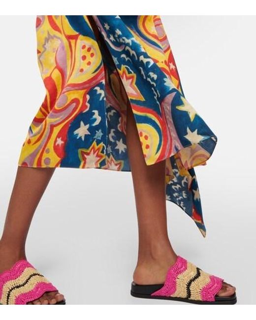 Marni Blue Printed Midi Dress