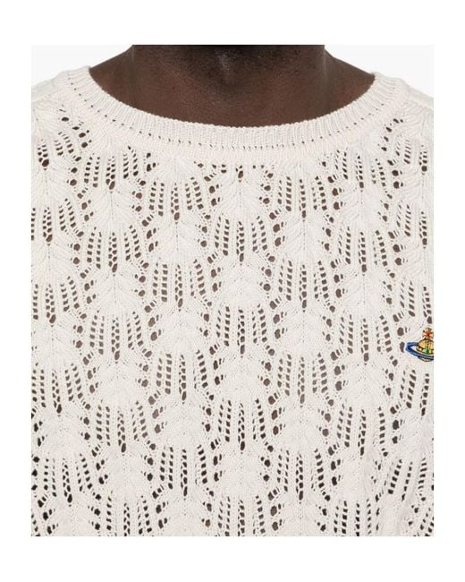 Vivienne Westwood White Logo-Detail Sweater for men