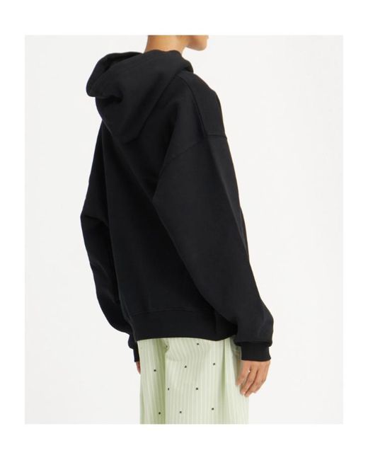 ROTATE BIRGER CHRISTENSEN Black Sunday Washed Heavy Hoodie
