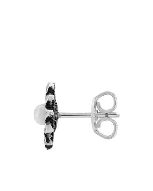 Gucci White Gg Marmont Stud Earrings