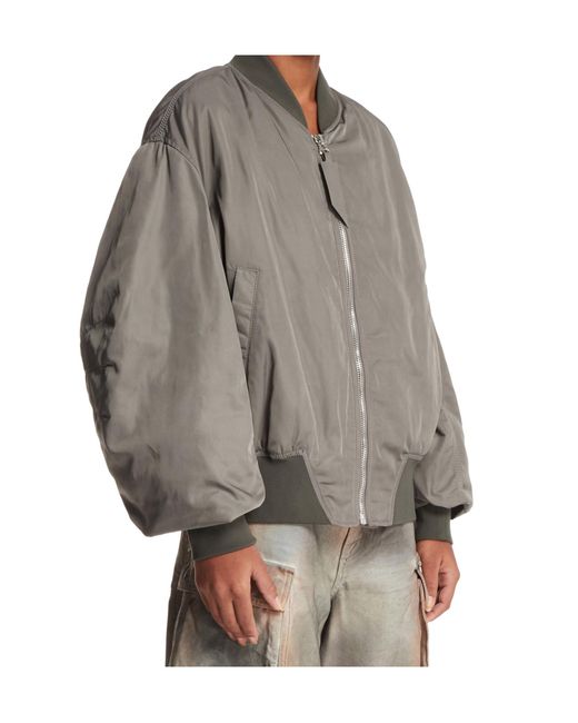 The Attico Gray The Anja Bomber Jacket