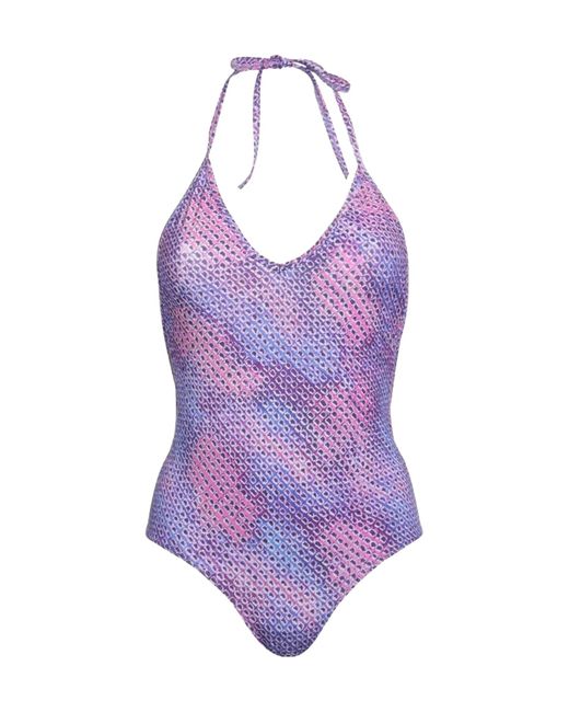Isabel Marant Purple Tie-Design Comfortable Fabric Swimsuit