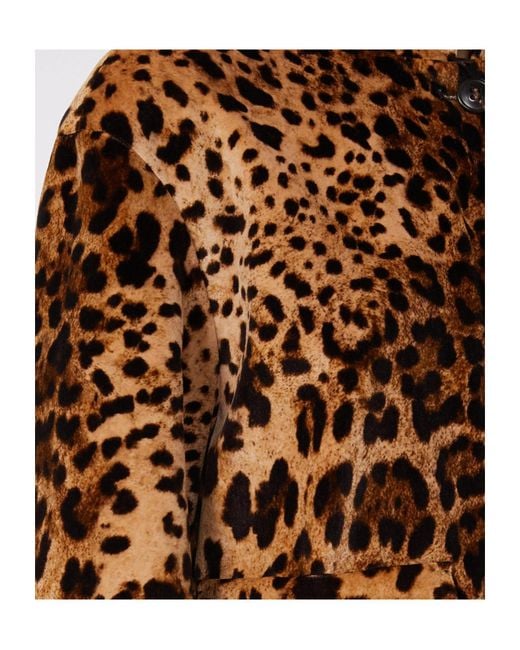 Max Mara Brown Studio Mstedro Animal-Print Jacket
