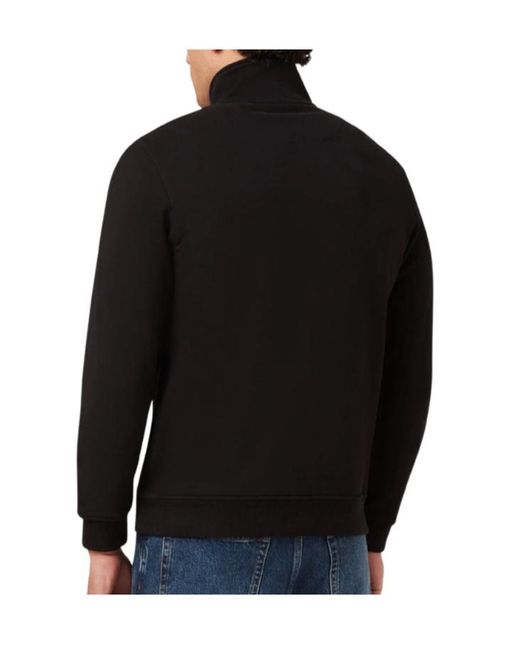 Belstaff Blue Quarter-Zip Logo-Patch Sweater for men