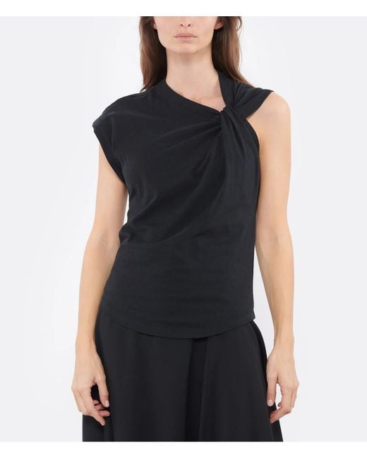 Isabel Marant Blue Nayda Knot-Detailed T-Shirt