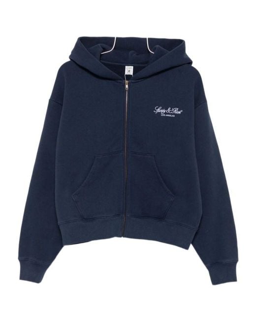 Sporty & Rich Blue Long-Sleeved Sweatshirt