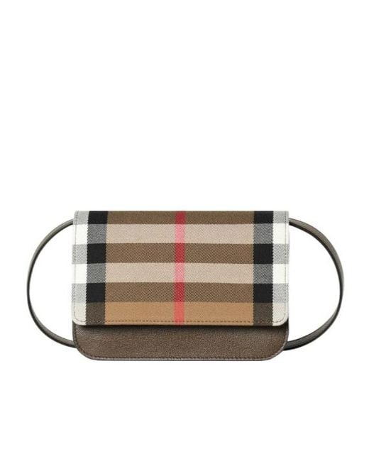 Burberry Brown Flap-Over Shoulder/Crossbody Bag