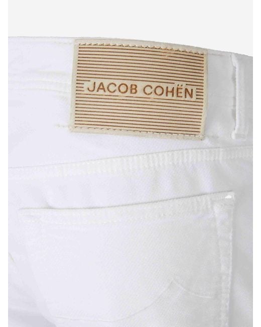 Jacob Cohen White Belt Loop Jeans for men