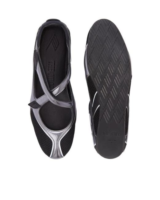 The Attico Black The Floor 01 Ballerina Flats