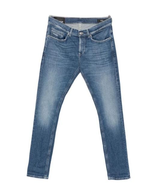 Dondup Blue Belt Loop Jeans for men