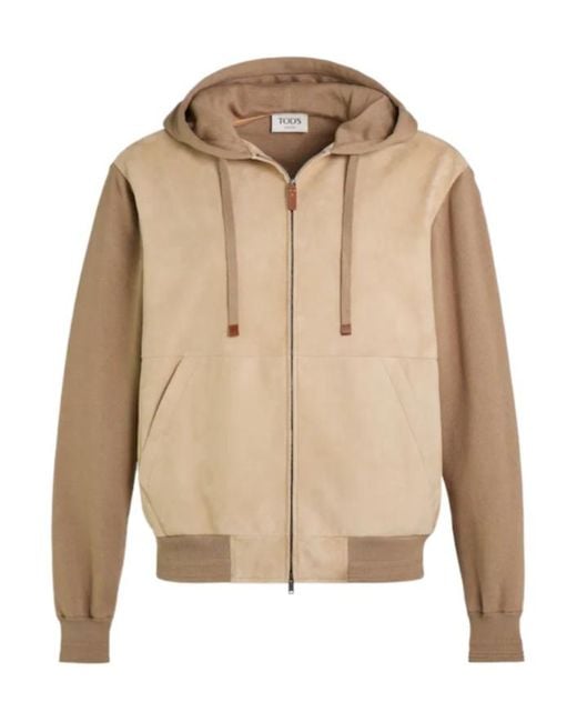 Tod's Natural Long-Sleeved Casual Jacket for men