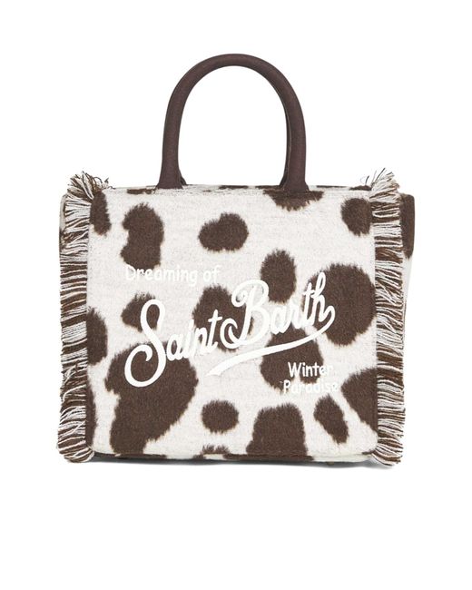 Mc2 Saint Barth Multicolor Mc2 Logo Embroidered Fringed Edge Tote Bag
