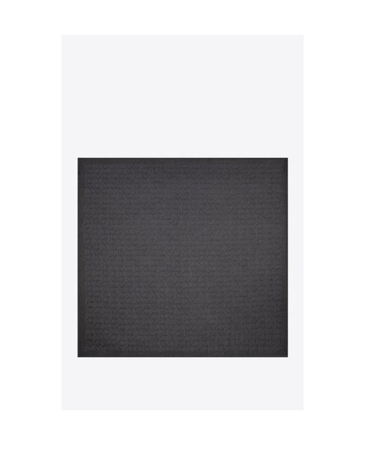Saint Laurent Blue Large Square Scarf