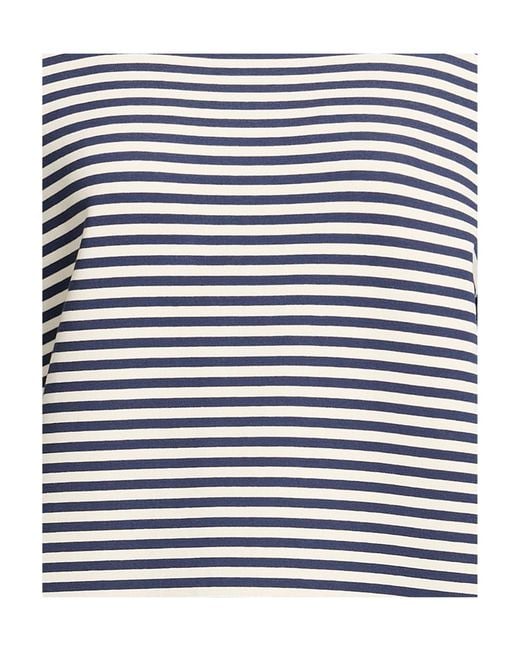 Max Mara Gray Versatile Minimalist Striped Dress