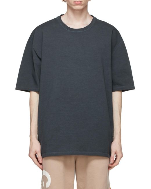 Maison Margiela Blue Four-Stitch Oversized T-Shirt for men