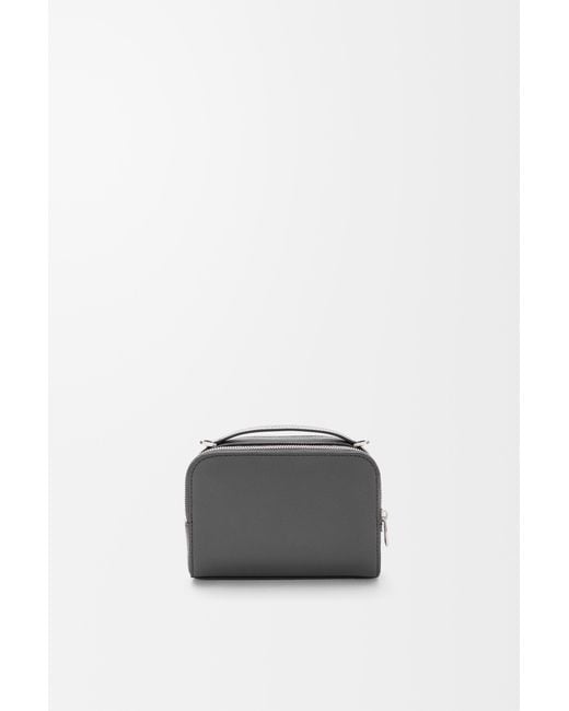 Loewe Gray Logo Embossed Mini Camera Bag for men