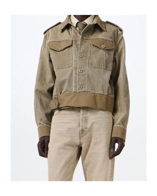 Our Legacy Green Epaulet Belted Jacket for men