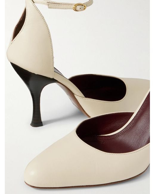 Neous White Round-Toe Suede High Heels