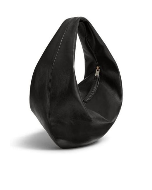 Khaite Black Olivia Zipped Shoulder Bag