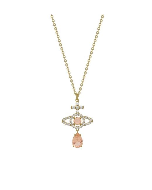 Vivienne Westwood Metallic Drop Pendant Necklace