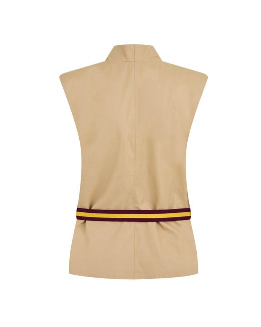 Dries Van Noten Natural Vilian Sleeveless Jacket