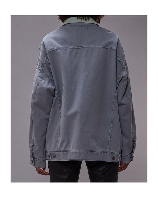 R13 Blue Long Sleeve Casual Jacket