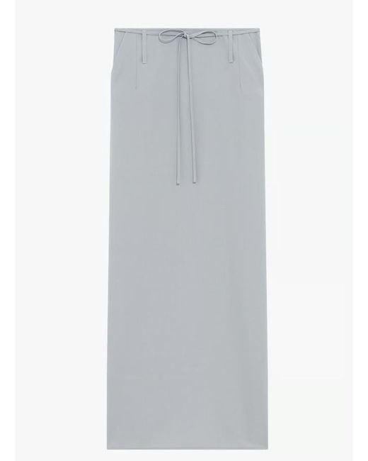IRO Gray Belt Loop Midi Skirt