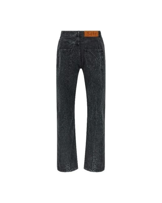 Séfr Gray Buttoned Jeans for men