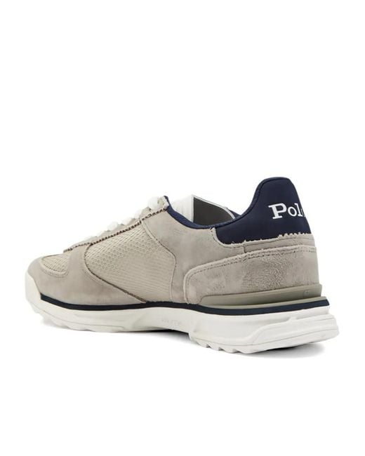 Polo Ralph Lauren Gray Varick Logo-Detail Sneakers for men